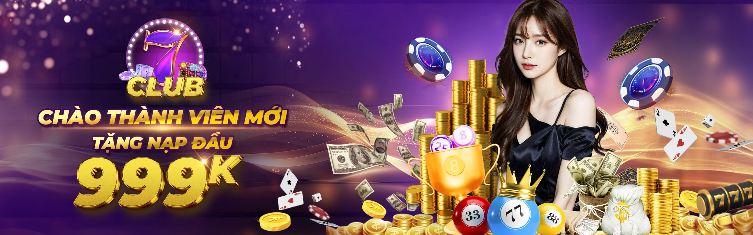 chao thanh vien moi 7club nap tang 999k